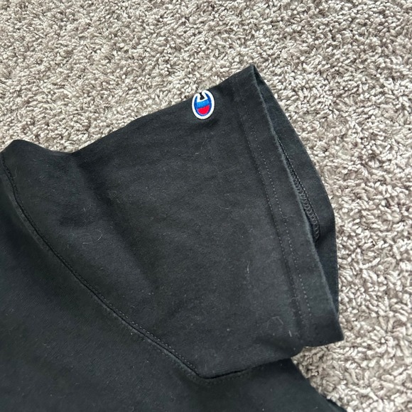 Champion Mens T‎ Shirt Black Red Logo Short Sleeve Crew Neck vintage XL - Picture 4 of 8